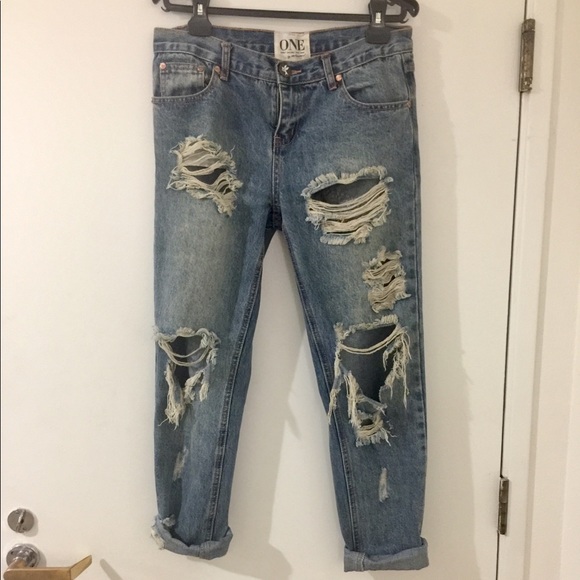 One Teaspoon Denim - Free people -One Teasspoon destroyed jeans